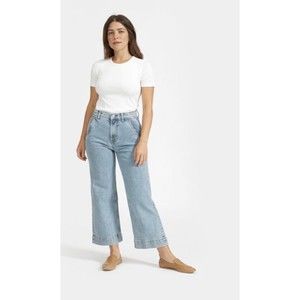 Everlane Wide Leg Jeans Womens 24 Waist Blue Mid Rise Y2K 90s Baggy Medium Denim